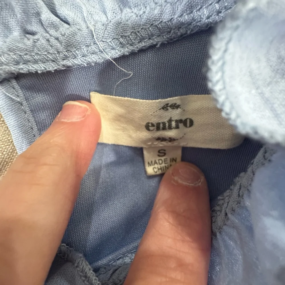 entro Pale Blue Ruffle Tiered Mini Dress - Picture 3 of 3